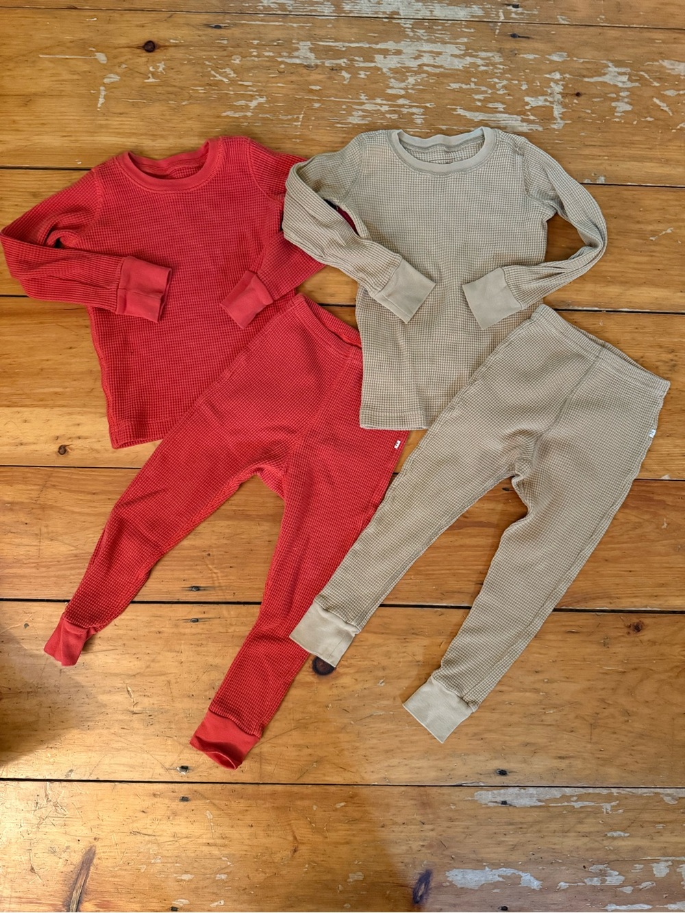 Noble 2-Pack Kids Thermal Red & Beige